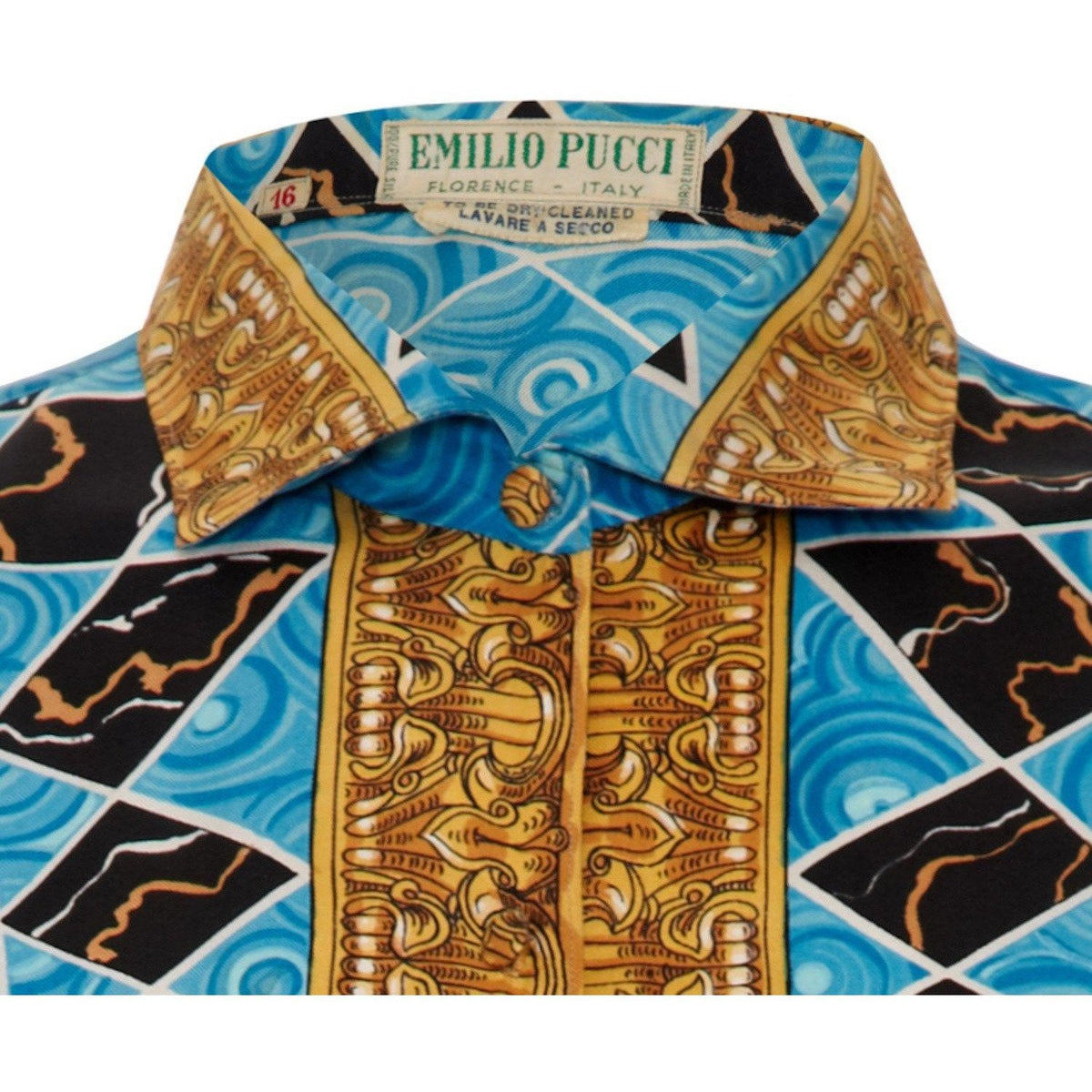 ARCHIVE - Early 1960's Emilio Pucci Printed Silk Blouse Very Versace