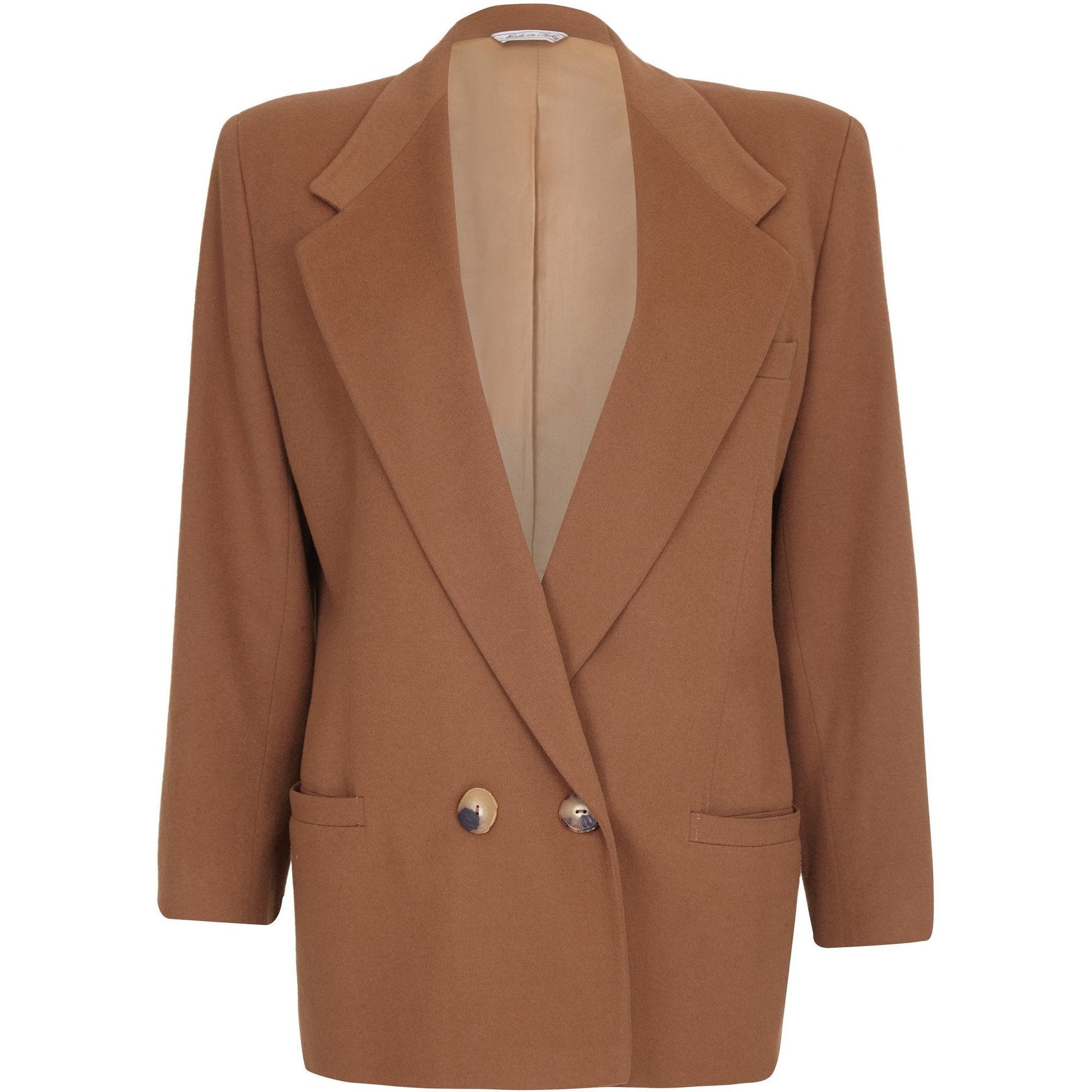 ARCHIVE - 1980s Gianni Versace Camel Wool Boyfriend Jacket